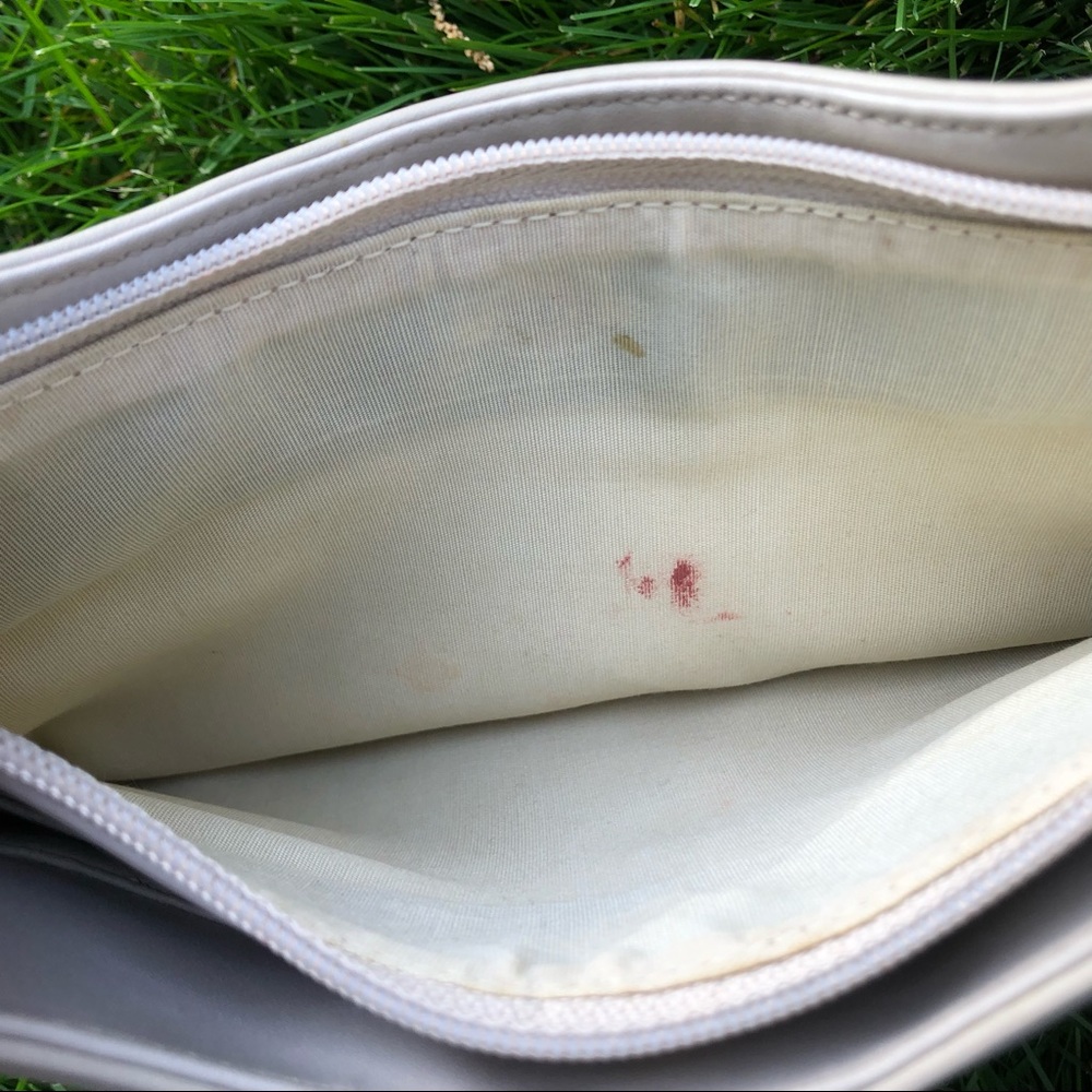 Off White Leather Giani Bernini Bag - Picture 6 of 8